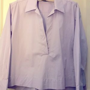 Zara, Lg Deep V , LS Lilac Blouse